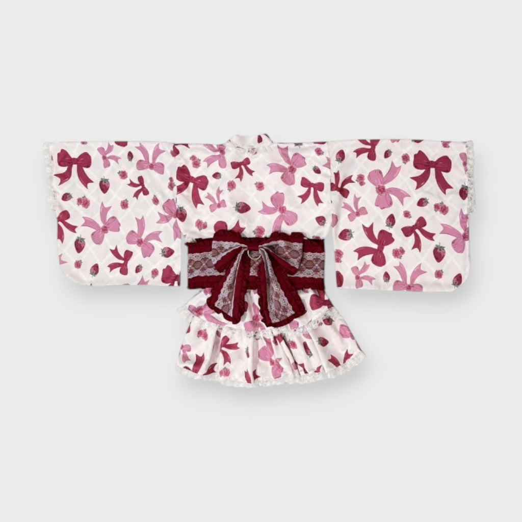 MajorettyxMayuron san STRAWBERRY RIBBON YUKATA LACE SET