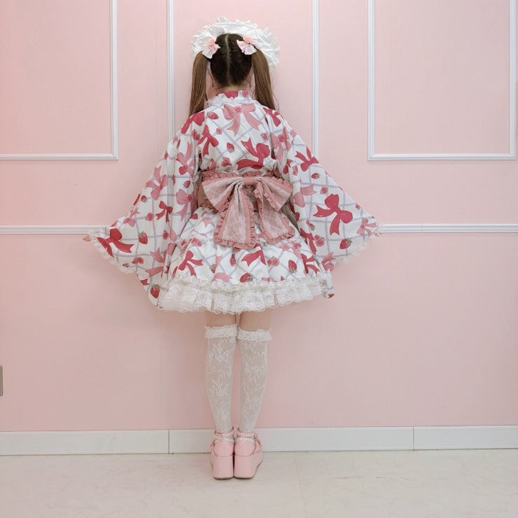 MajorettyxMayuron san STRAWBERRY RIBBON YUKATA LACE SET