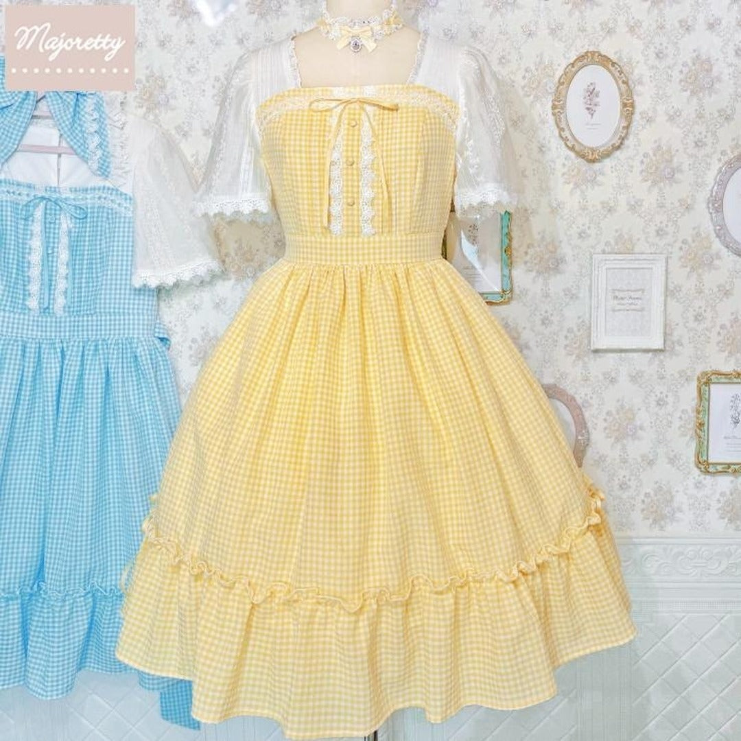 MARIA OTONASHI COLLAB GINGHAM CHECK DRESS MAJORETTY