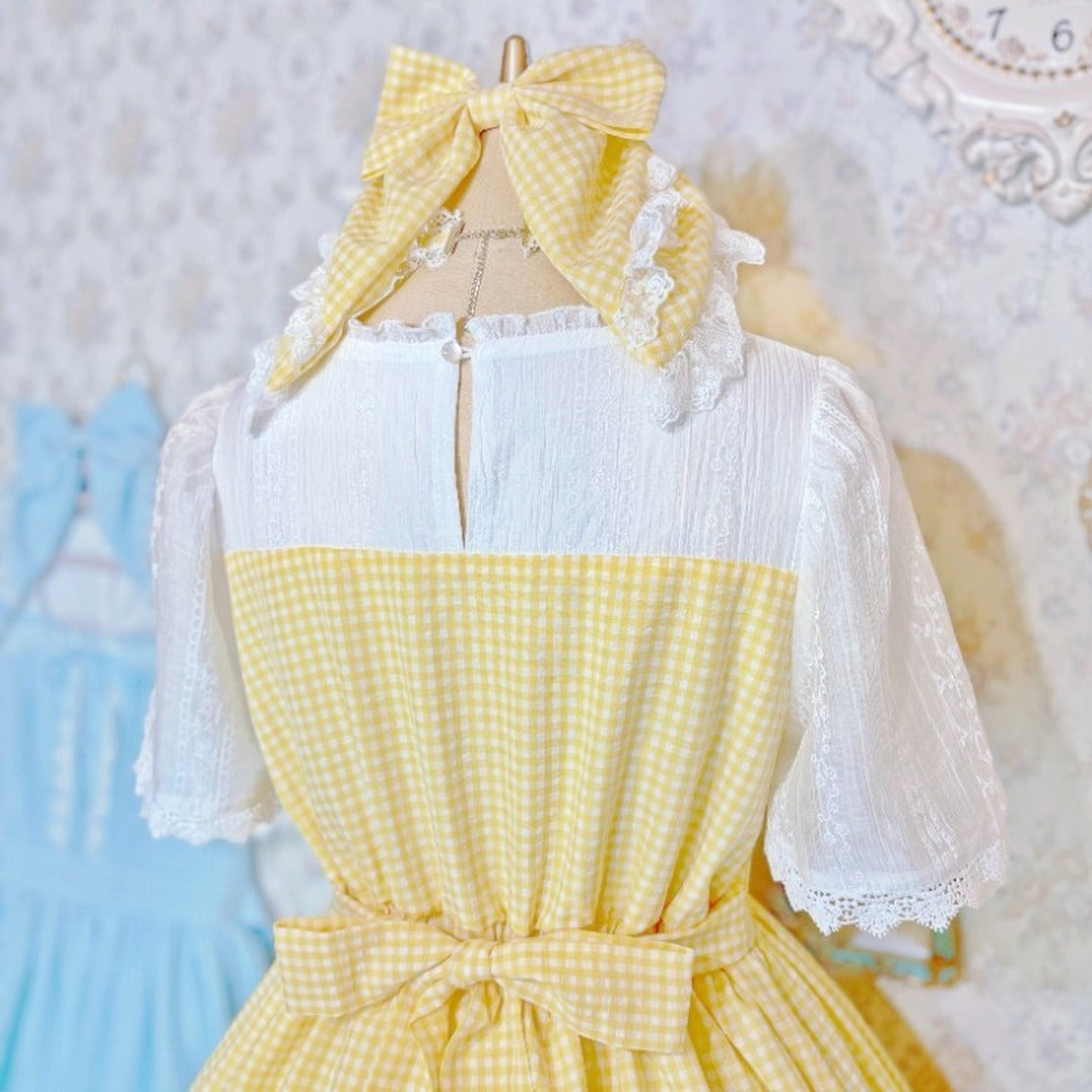 MARIA OTONASHI COLLAB GINGHAM CHECK DRESS MAJORETTY