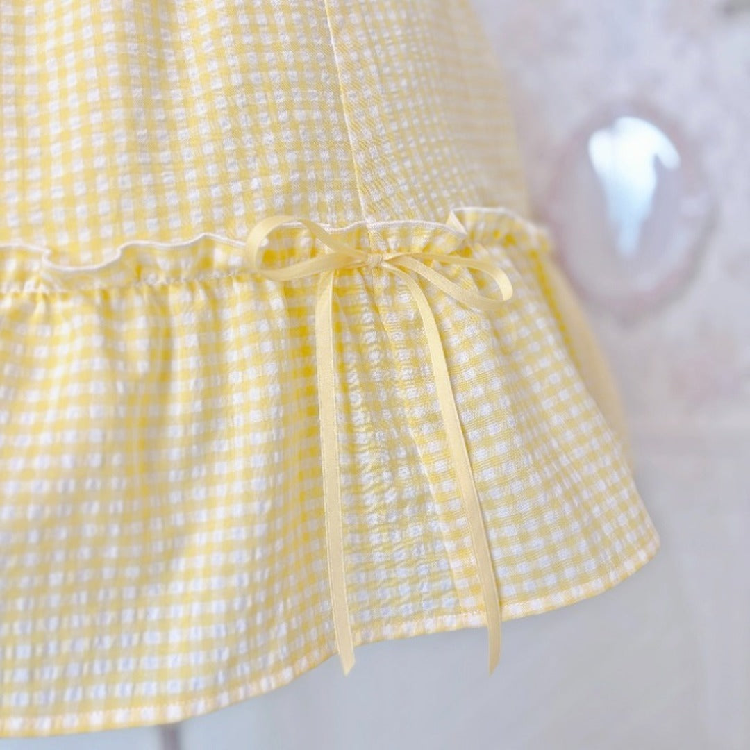 MARIA OTONASHI COLLAB GINGHAM CHECK DRESS MAJORETTY