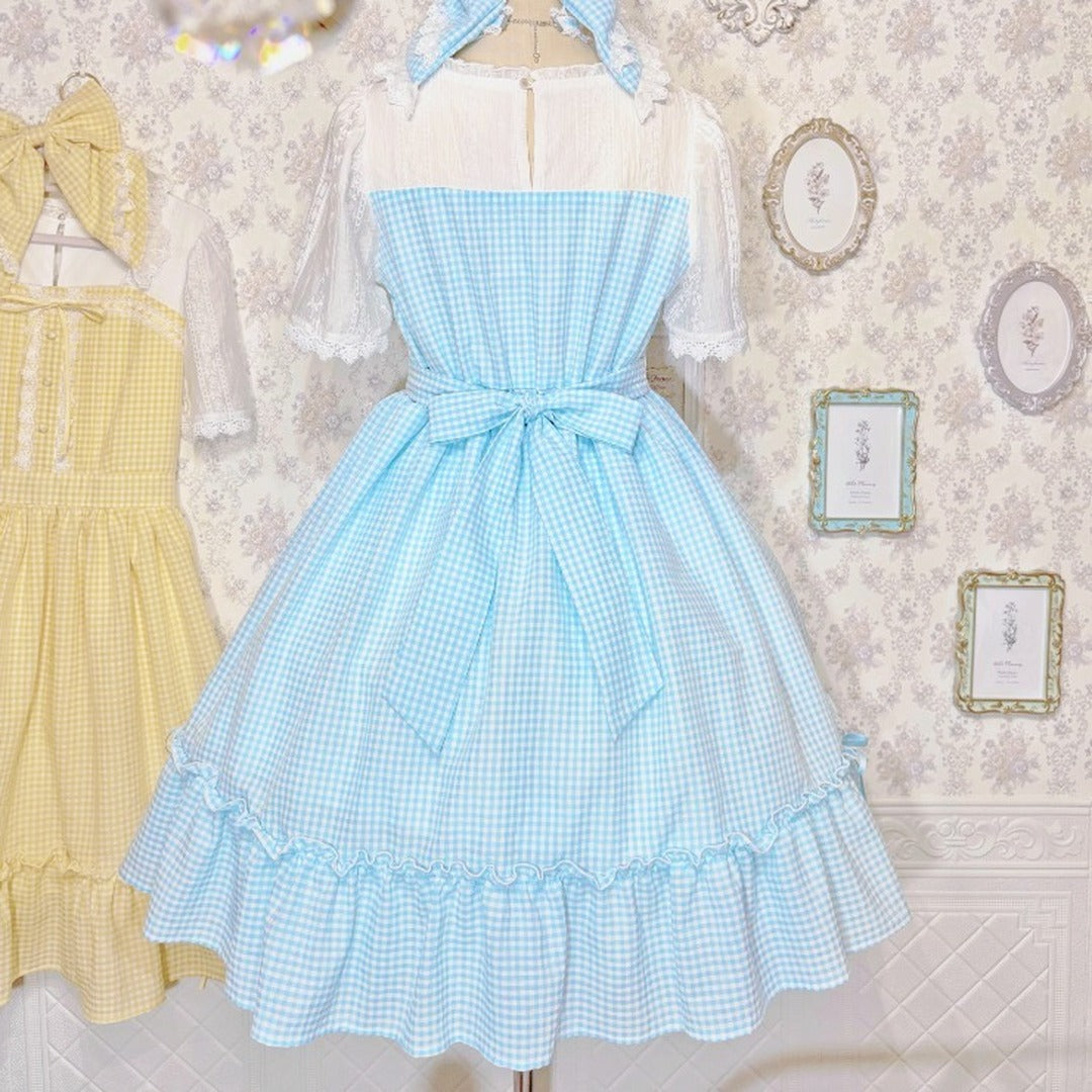 MARIA OTONASHI COLLAB GINGHAM CHECK DRESS MAJORETTY