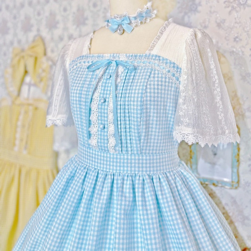 MARIA OTONASHI COLLAB GINGHAM CHECK DRESS MAJORETTY