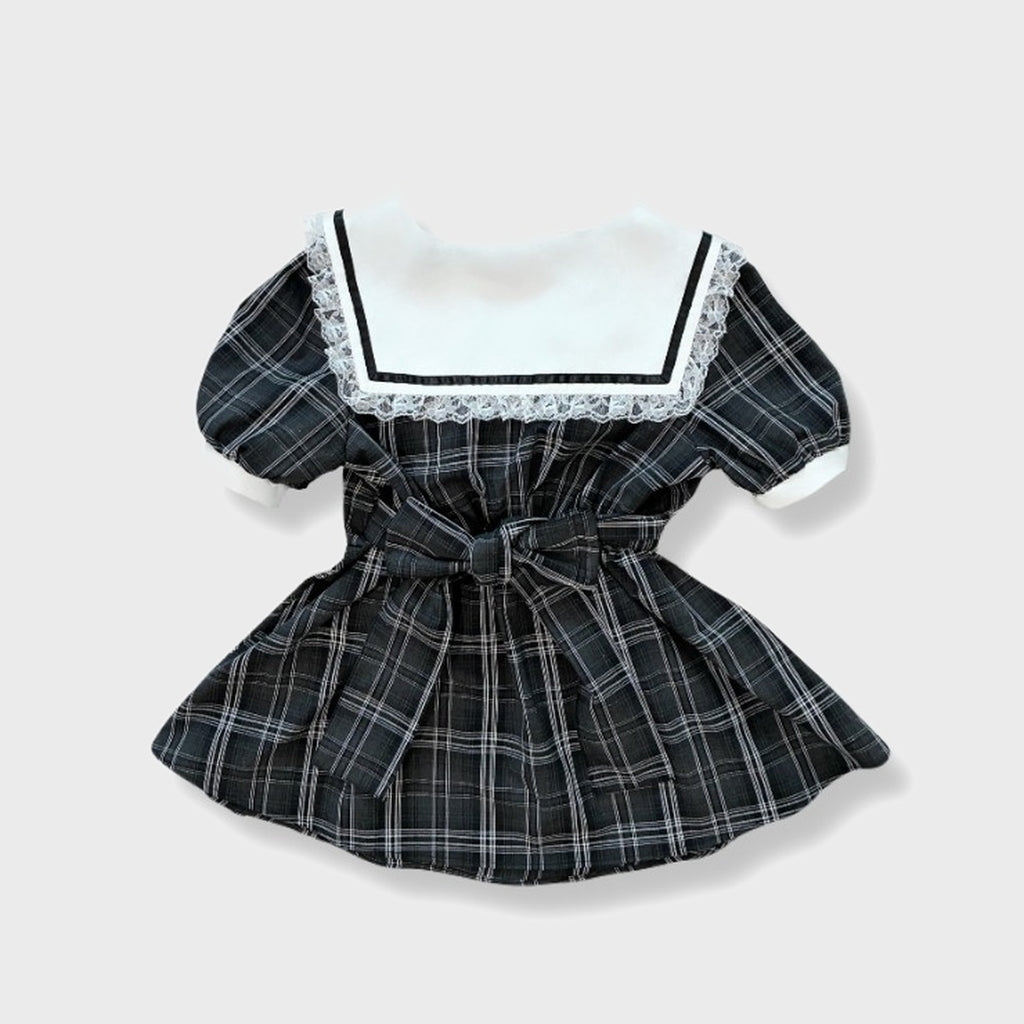 KOKONE AMAKI COLLAB SAILOR-COLLAR CHECK SET MAJORETTY