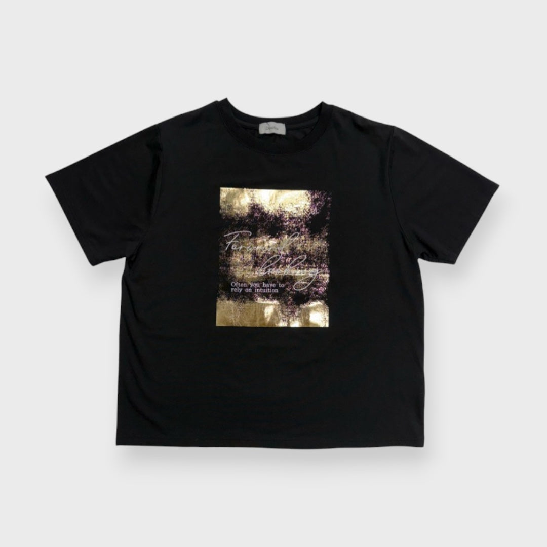FOIL PRINT SMOOTH T-SHIRT