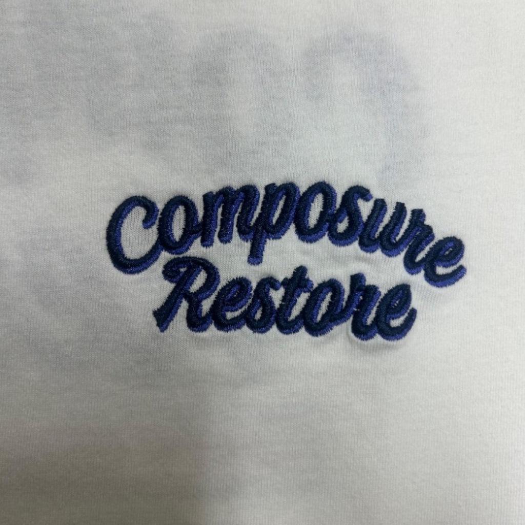 SOFT BACK-EMBROIDERY CURVE-HEM TEE