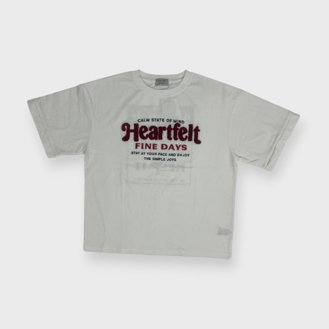 “HEARTFELT FINE DAYS” CHENILLE TEE