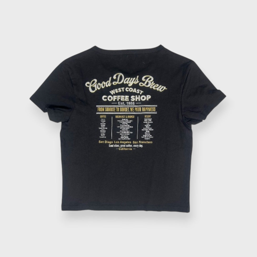 COMPACT HENLEY NECK MINI-LOGO TEE