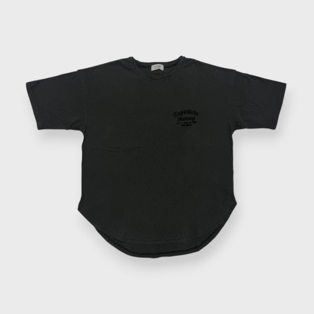 PIGMENT BIO-WASH VINTAGE CURVE-HEM TEE
