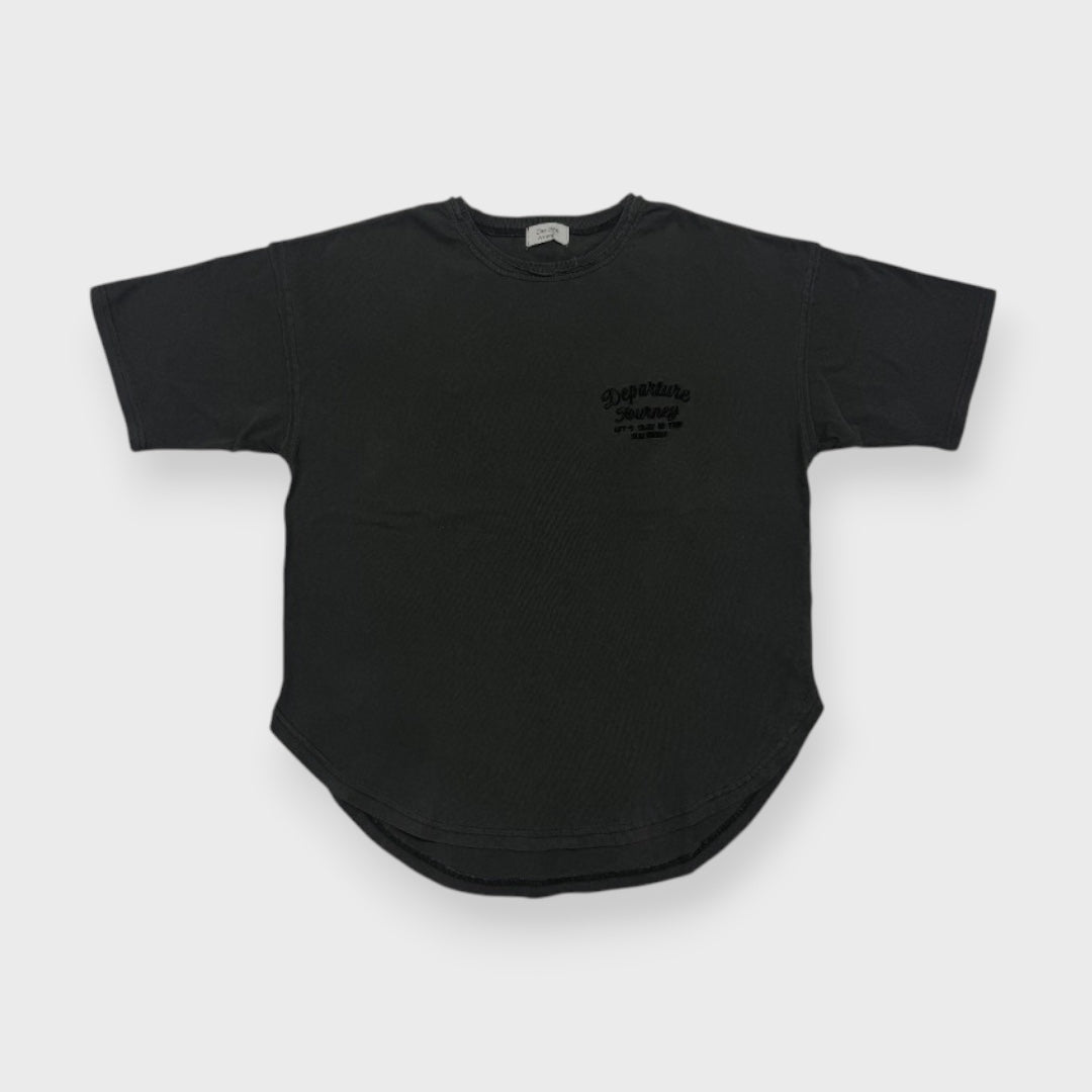 PIGMENT BIO-WASH VINTAGE CURVE-HEM TEE