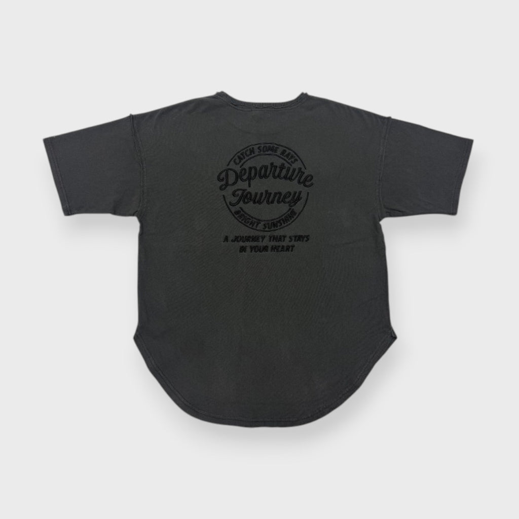 PIGMENT BIO-WASH VINTAGE CURVE-HEM TEE