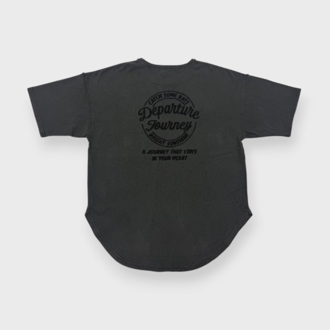 PIGMENT BIO-WASH VINTAGE CURVE-HEM TEE