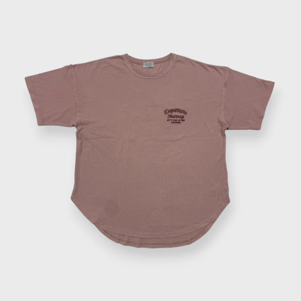 PIGMENT BIO-WASH VINTAGE CURVE-HEM TEE