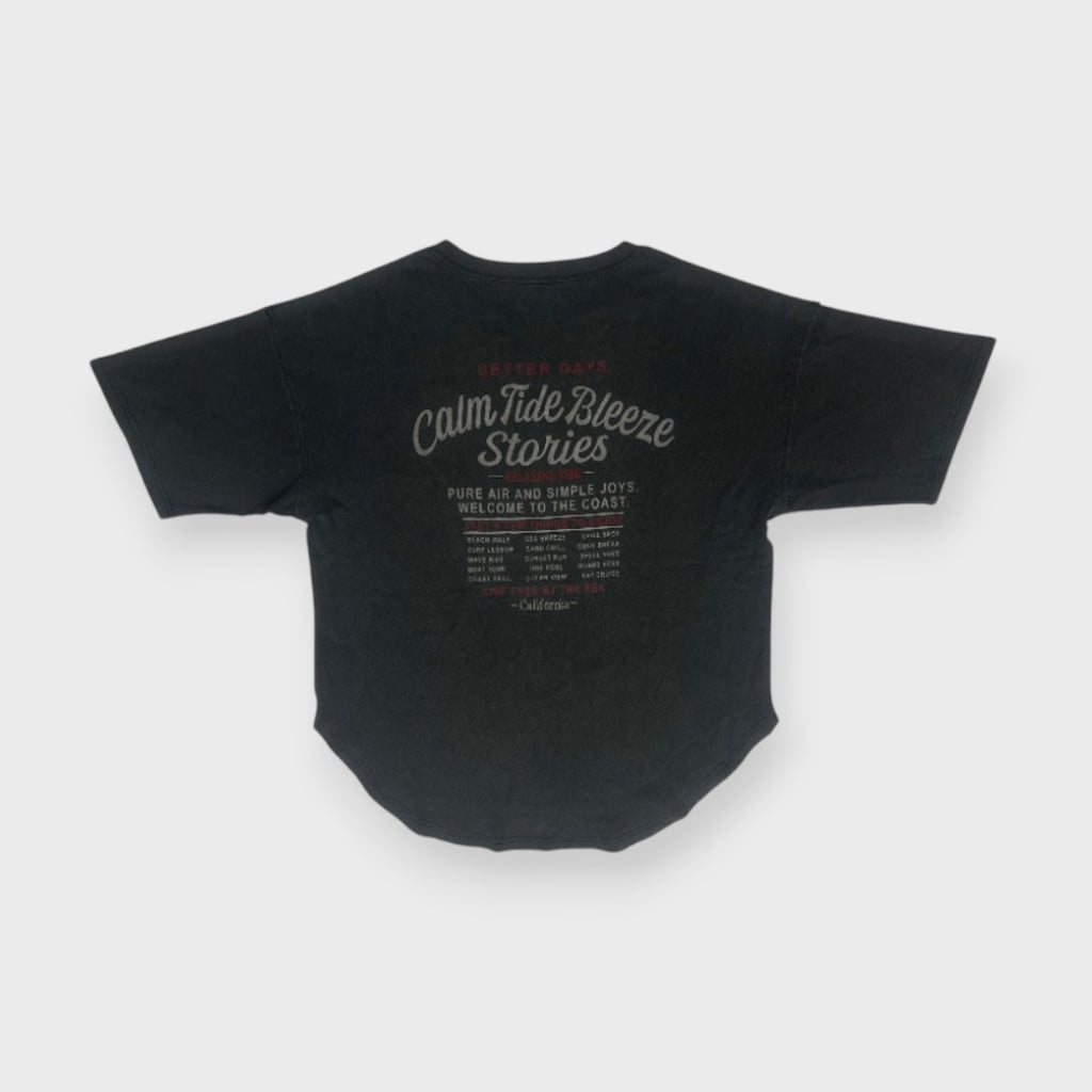 PIGMENT BIO-WASH HENLEY CURVE-HEM TEE