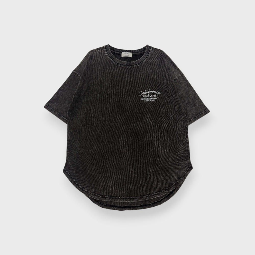 INDIGO-DYED VINTAGE MINI-LOGO TEE