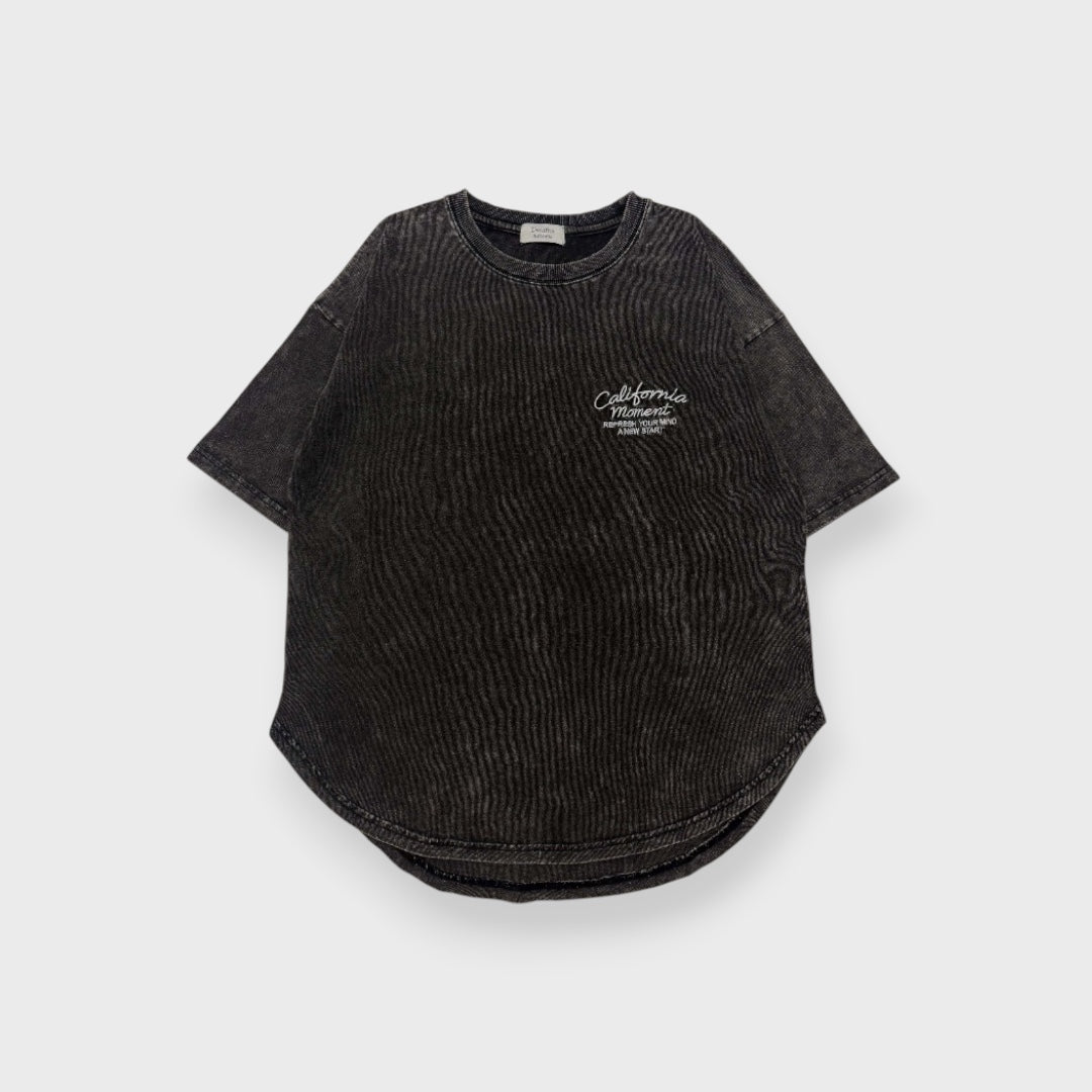 INDIGO-DYED VINTAGE MINI-LOGO TEE
