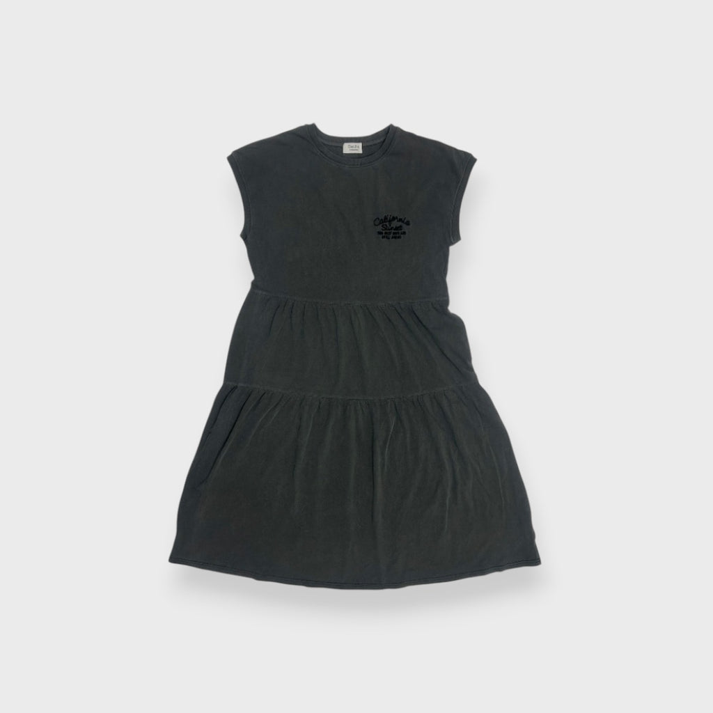 PIGMENT BIO-WASH TIERED DRESS