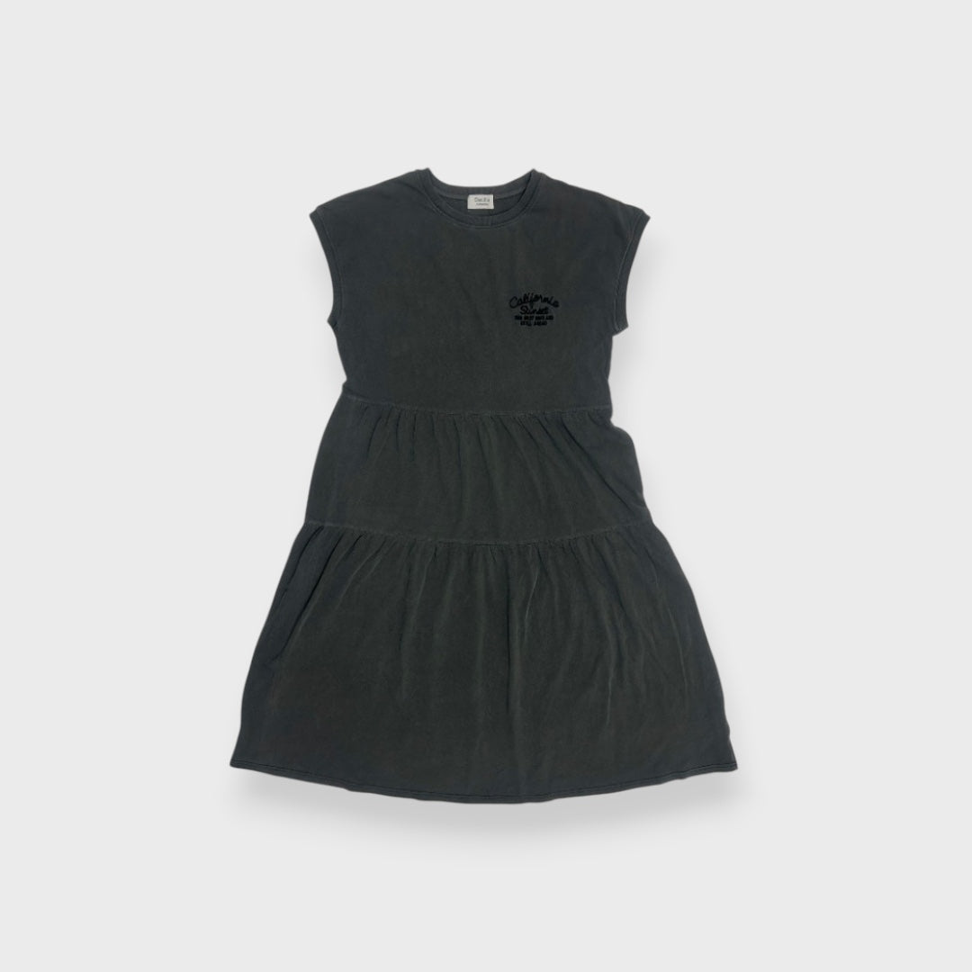 PIGMENT BIO-WASH TIERED DRESS