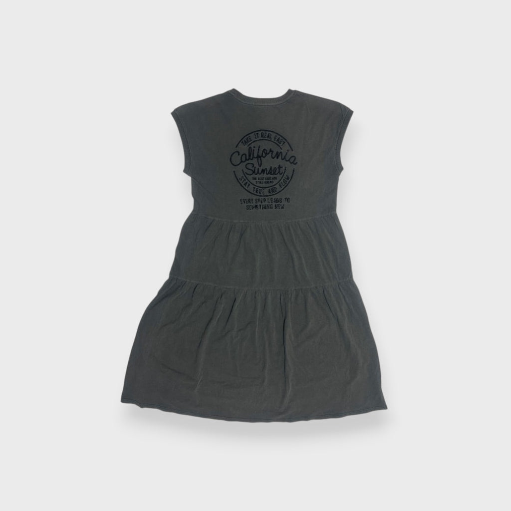 PIGMENT BIO-WASH TIERED DRESS