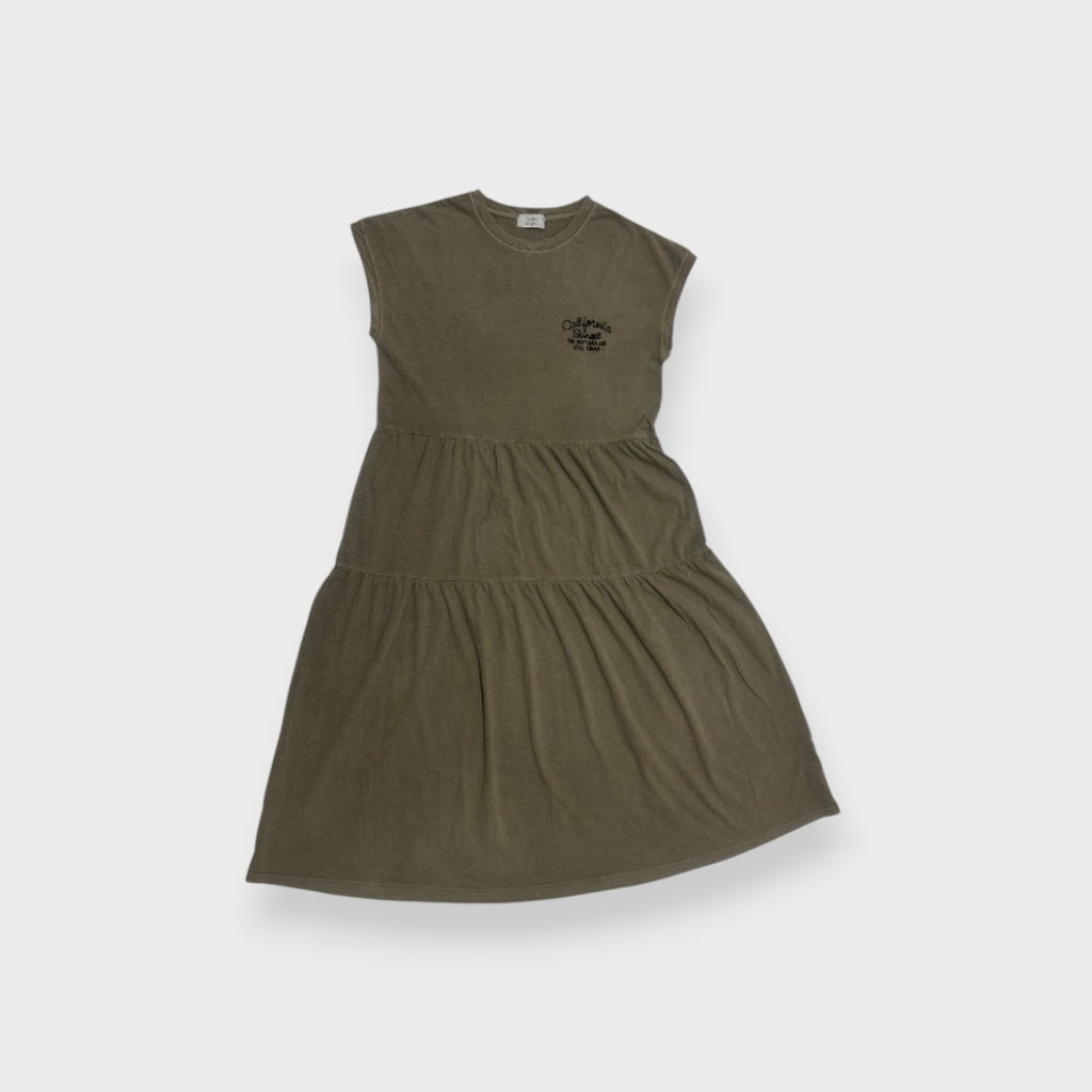 PIGMENT BIO-WASH TIERED DRESS