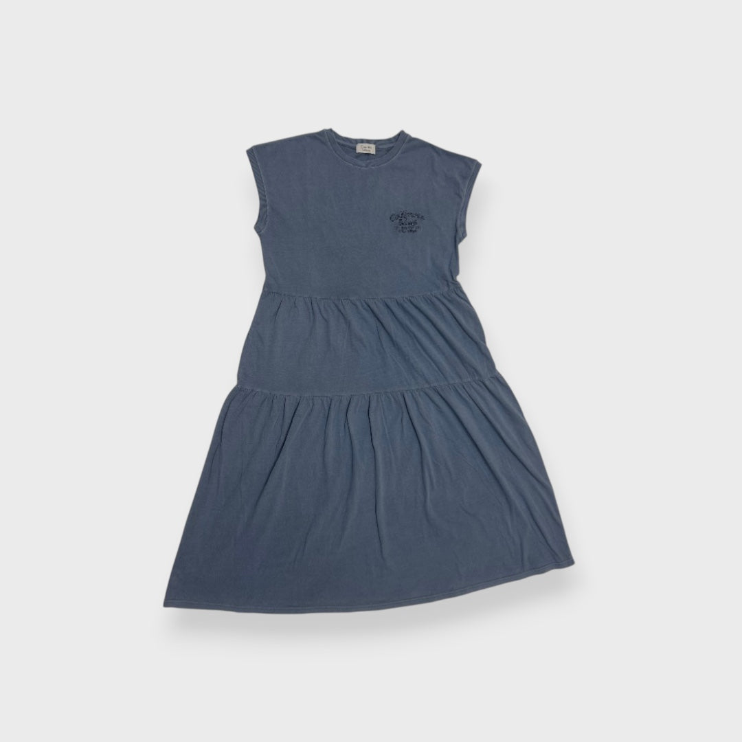 PIGMENT BIO-WASH TIERED DRESS