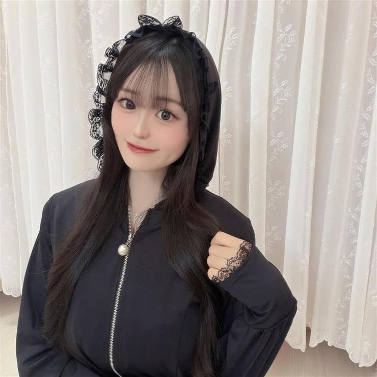 HA-CHAN COLLAB COOLING LACE HOODIE OUTERWEAR  MAJORETTY
