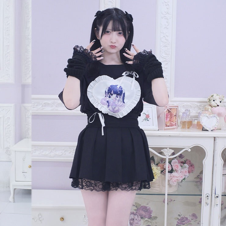 MajorettyxPifuwa chan BLACK CHECK GIRLY MINI SKIRT (3L)