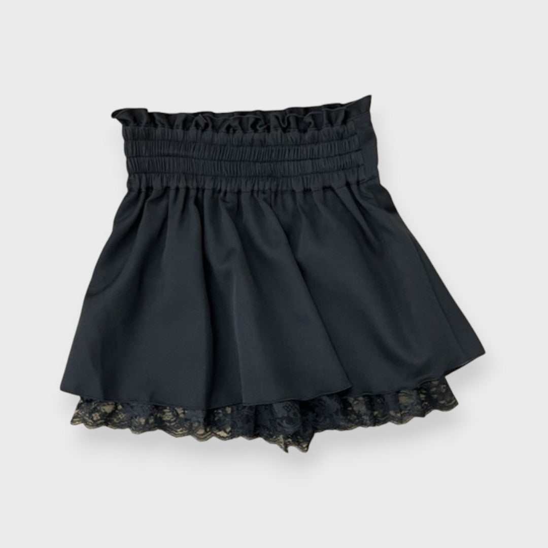 MajorettyxPifuwa chan BLACK CHECK GIRLY MINI SKIRT (S-LL)