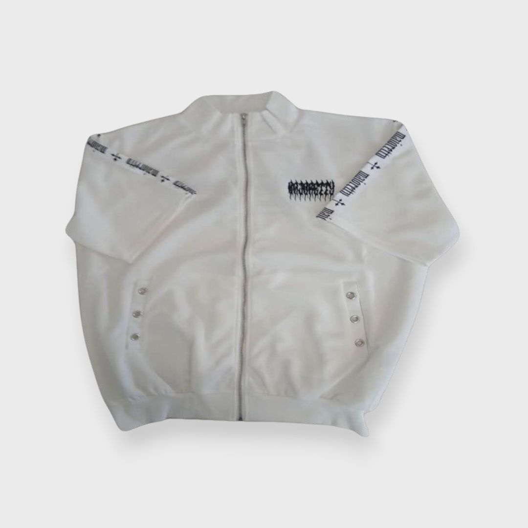 Ladies Majoretty Short-Sleeve Zip Jersey with Wings Graphic