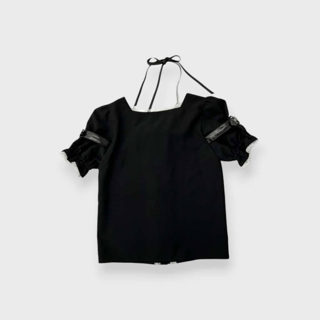 WOMEN’S CROSS RIBBON BLOUSE
