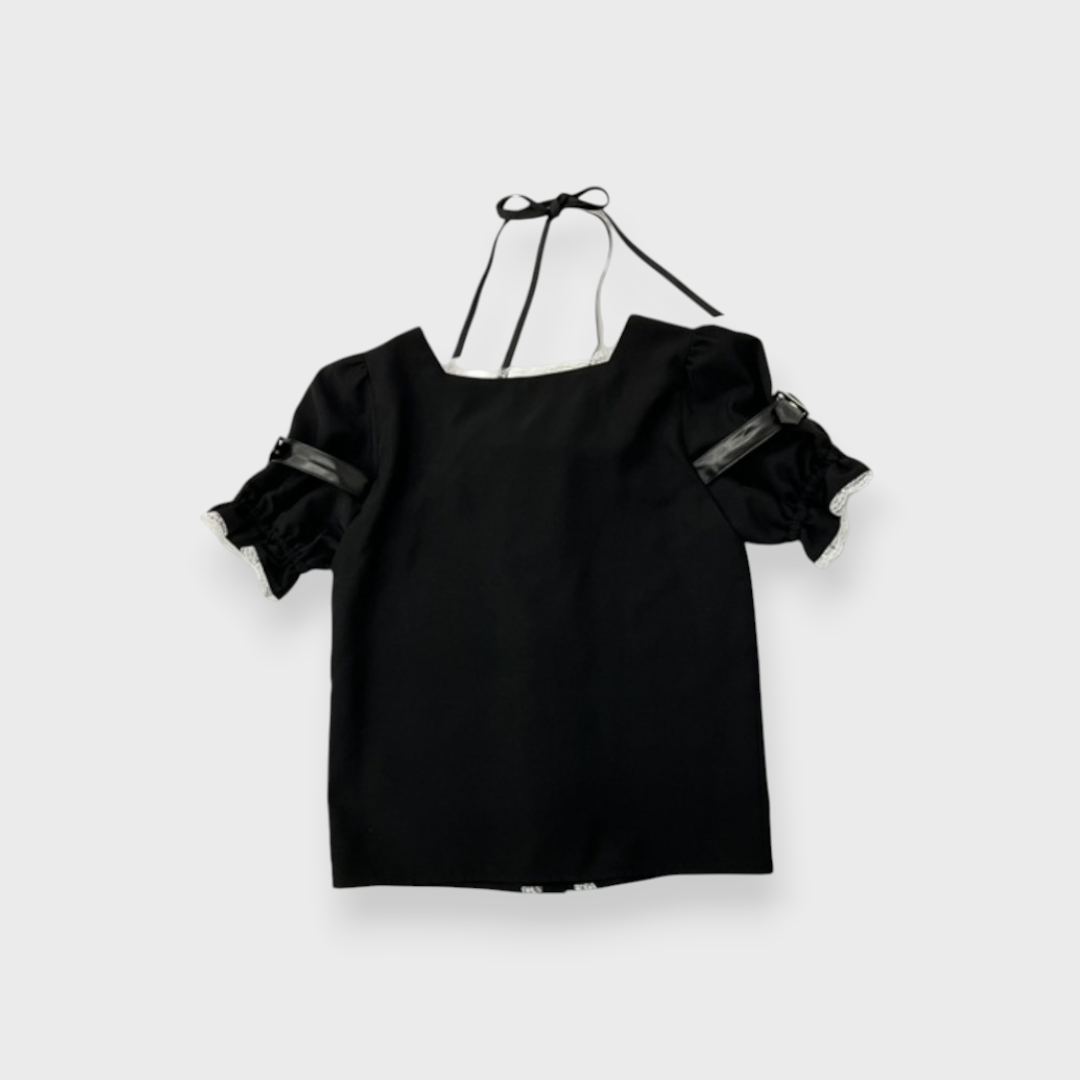 WOMEN’S CROSS RIBBON BLOUSE
