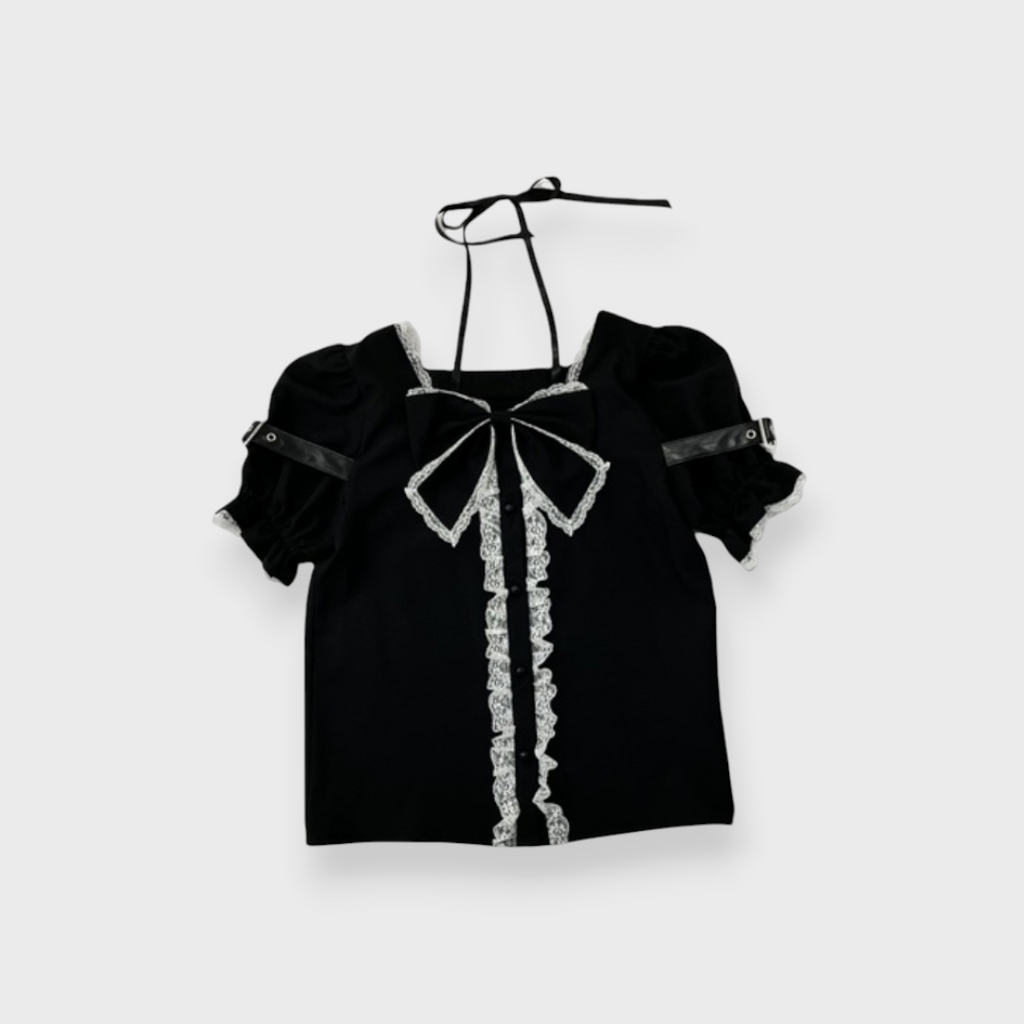 WOMEN’S CROSS RIBBON BLOUSE