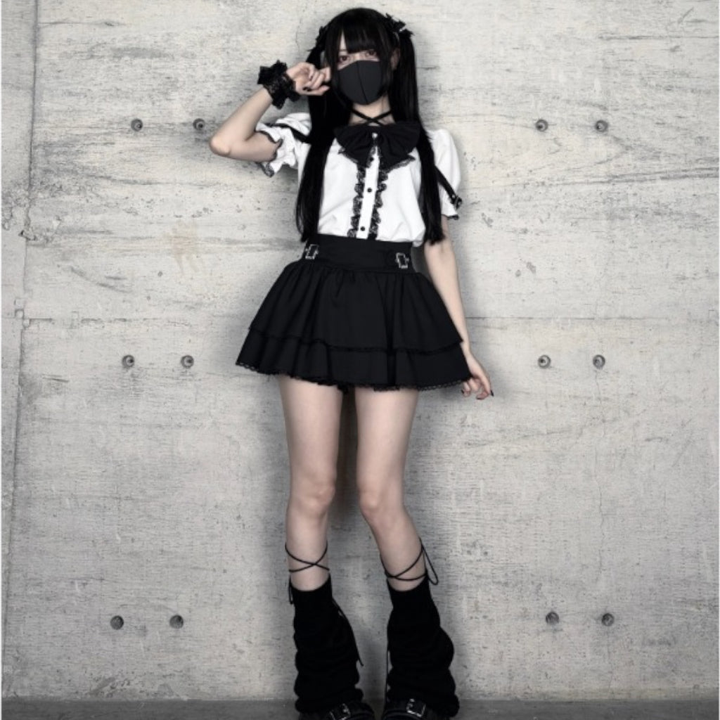 WOMEN’S CROSS RIBBON BLOUSE