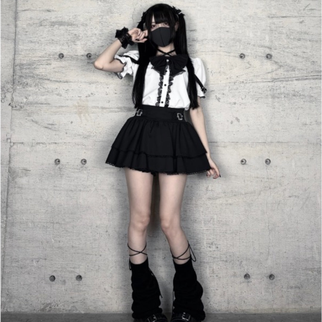 WOMEN’S CROSS RIBBON BLOUSE