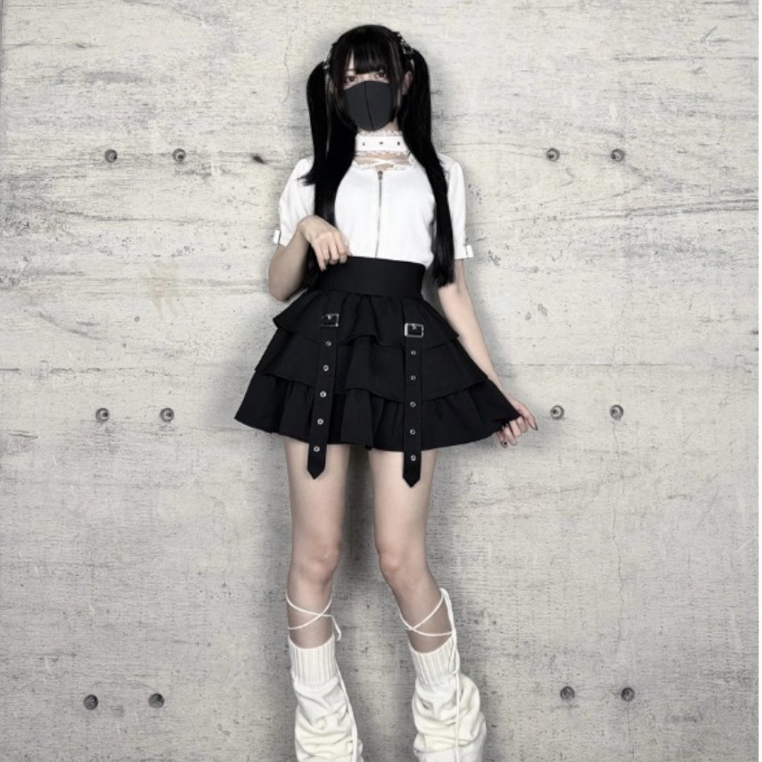 WOMEN’S HARNESS TIERED SKIRT
