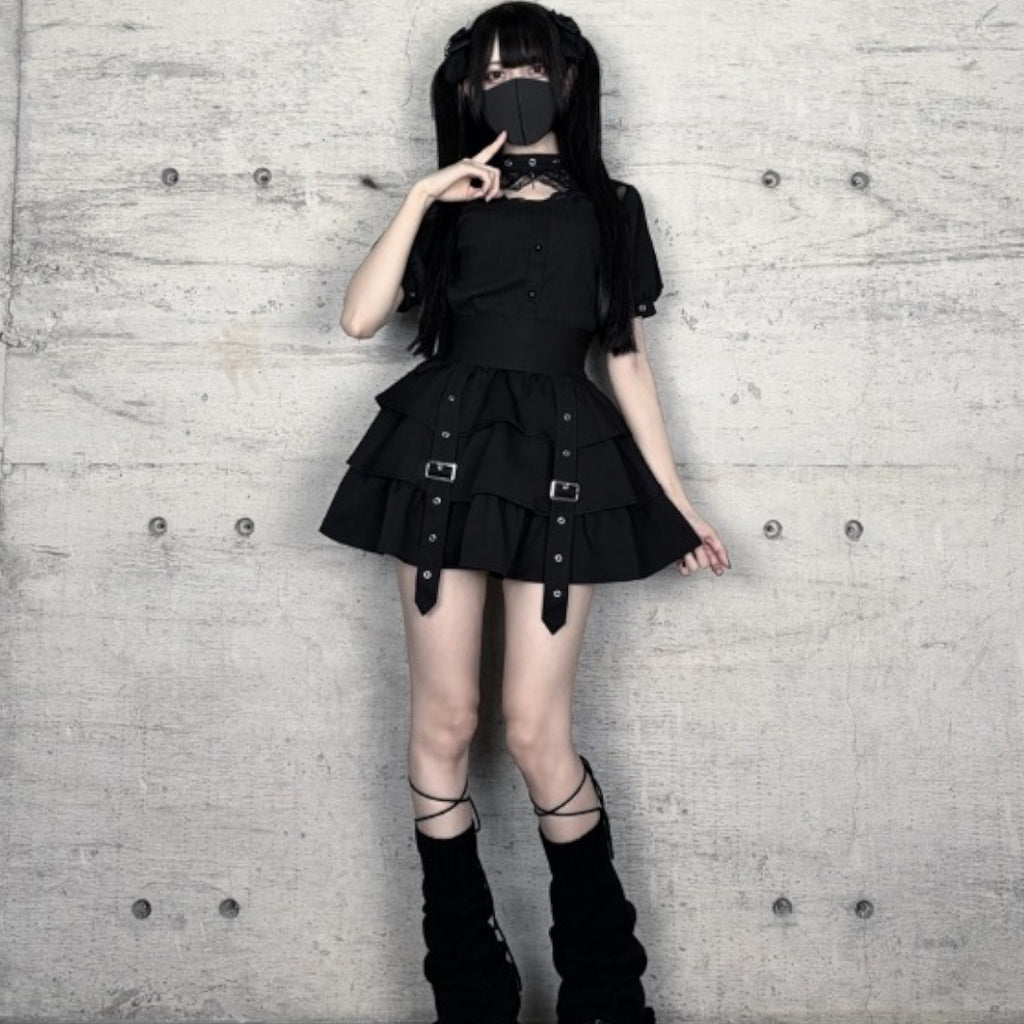 WOMEN’S HARNESS TIERED SKIRT