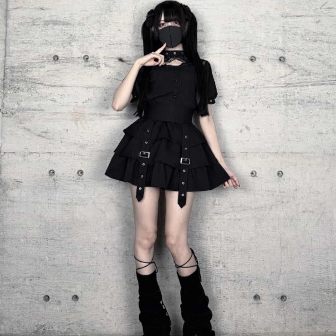 WOMEN’S HARNESS TIERED SKIRT