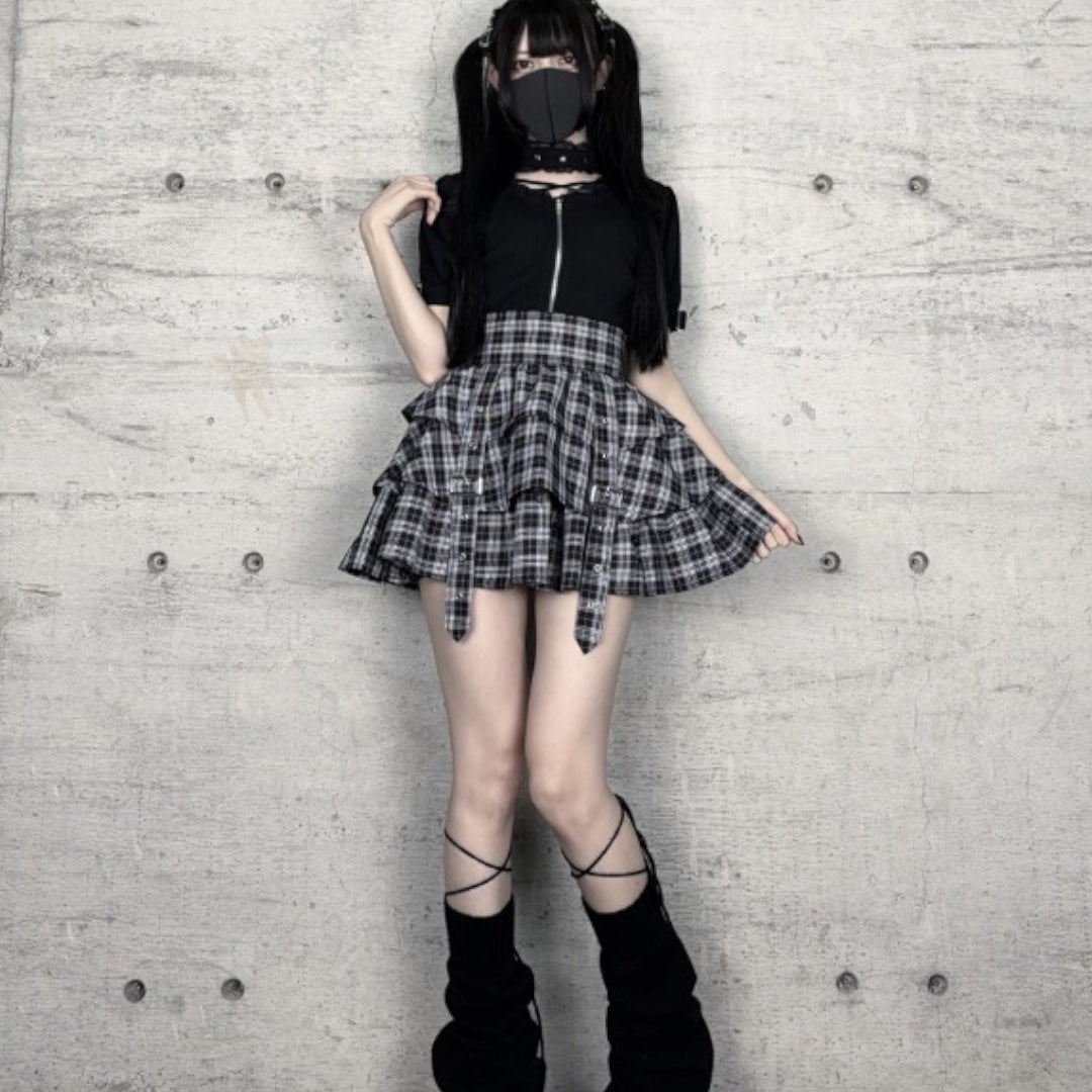 WOMEN’S HARNESS TIERED SKIRT