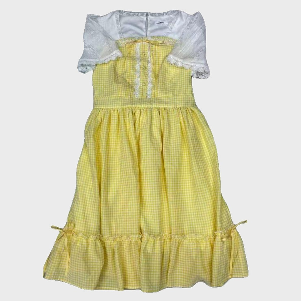 MARIA OTONASHI COLLAB GINGHAM CHECK DRESS MAJORETTY