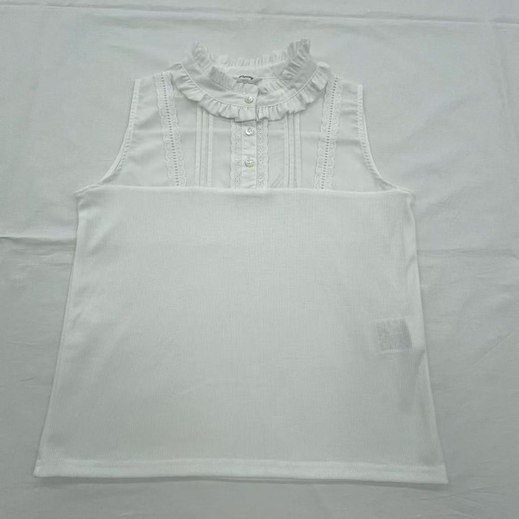 MARIA OTONASHI COLLAB FRILL STAND-COLLAR INNER TOP MAJORETTY