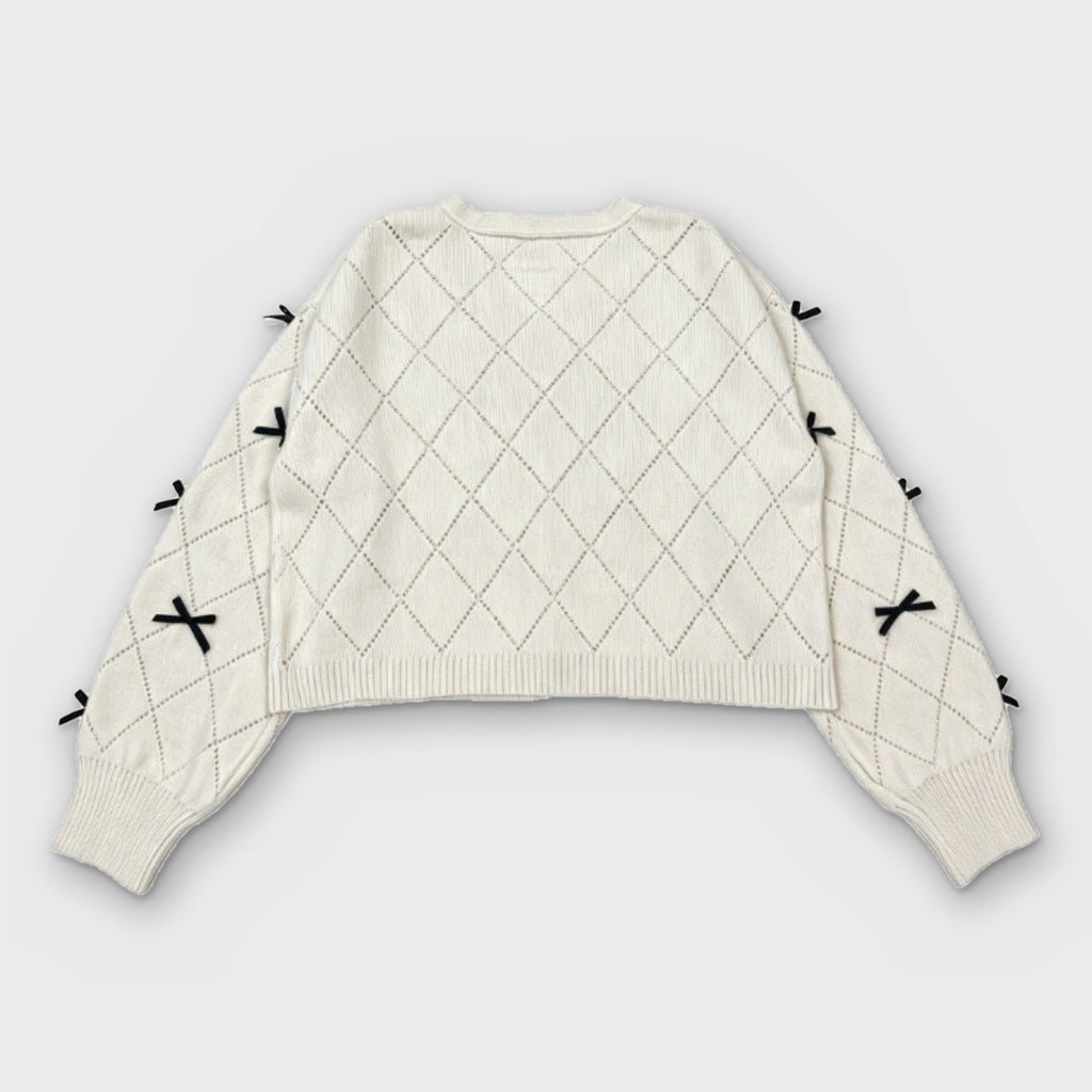 ALL-OVER RIBBON LADIES CARDIGAN