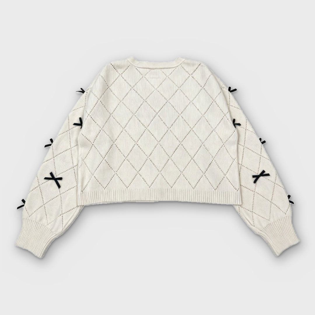 ALL-OVER RIBBON LADIES CARDIGAN
