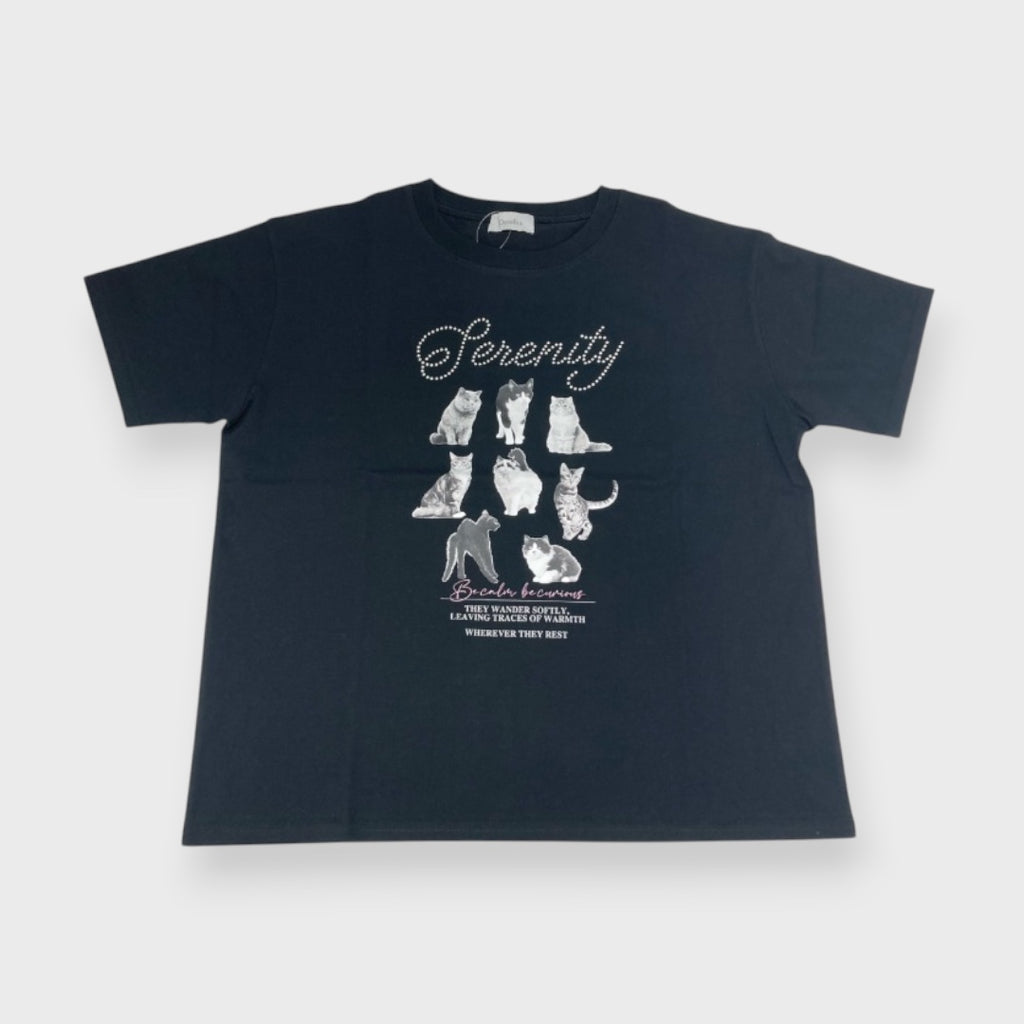 SERENITY CAT GRAPHIC T-SHIRT