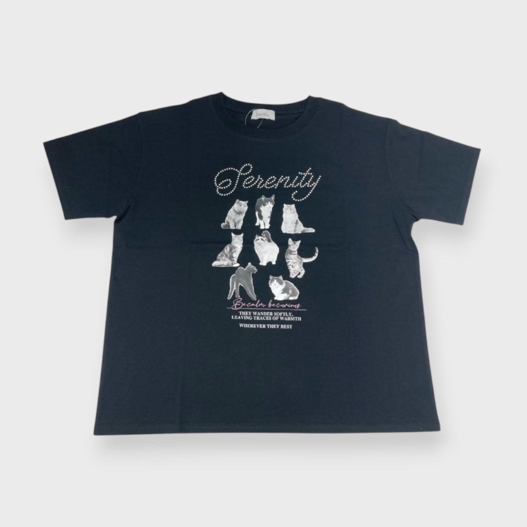 SERENITY CAT GRAPHIC T-SHIRT