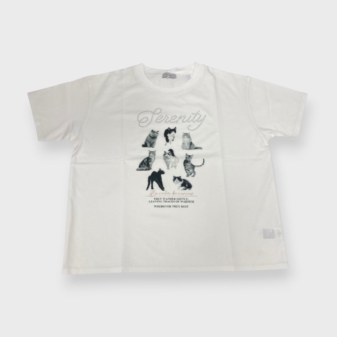 SERENITY CAT GRAPHIC T-SHIRT