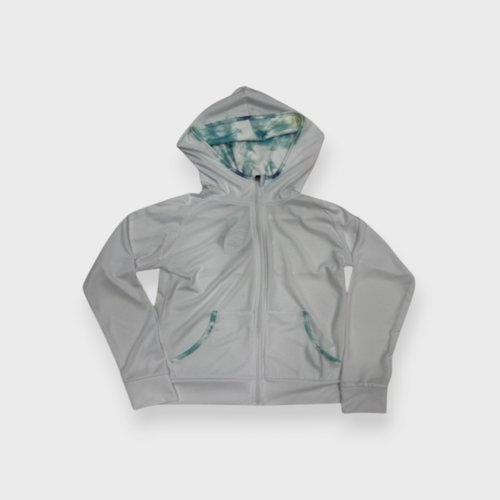 UPF50+ CHLORINE RESISTANT HOODED TIE-DYE RASH GUARD LADIES