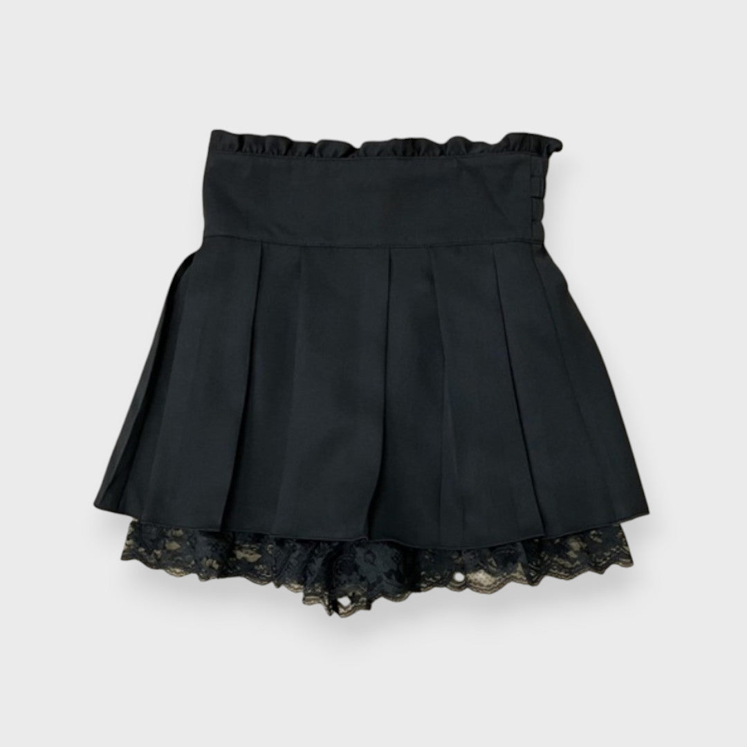 MajorettyxPifuwa chan BLACK CHECK GIRLY MINI SKIRT (3L)