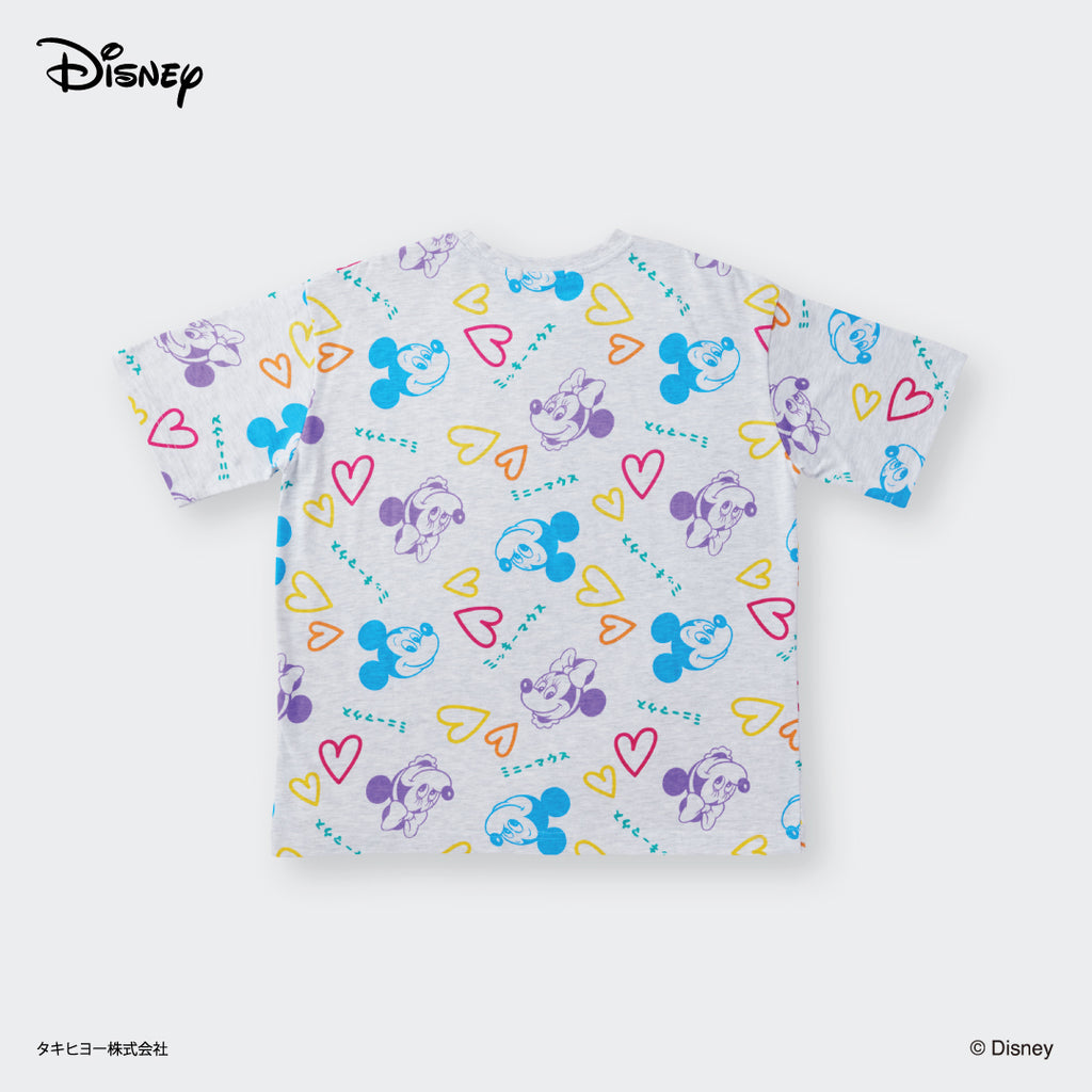 เสื้อยืดมิกกี้ & มินนี่ ลายสีพาสเทล รุ่นความสุขกระโดดเต้น