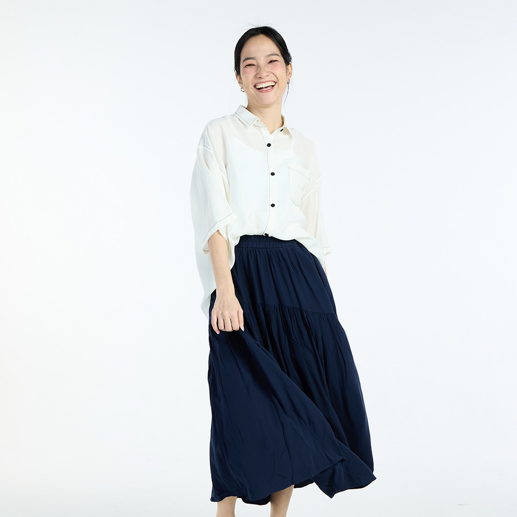 กระโปรงยาวพลิ้ว – ใส่แล้วเหมือนมีเอฟเฟคลมส่วนตัว