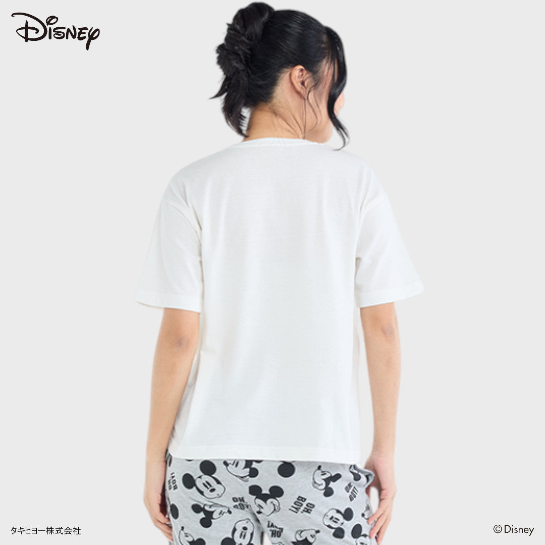 เสื้อยืด Mickey Mouse ลาย Always Happy มีความสุขเสมอ (Size S-LL)